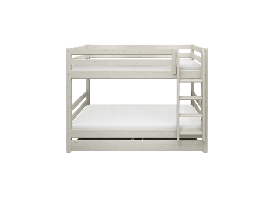 Flexa Classic stapelbed met opberglades 90x200 whitewash - Afbeelding 2