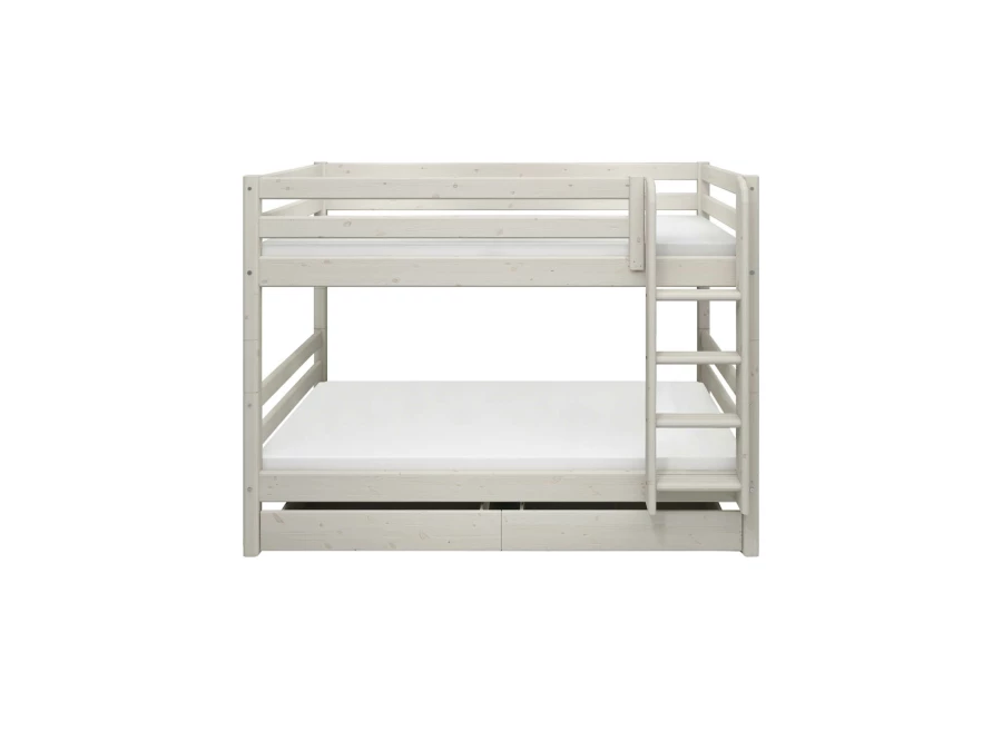 Flexa Classic stapelbed met opberglades 90x200 whitewash - Afbeelding 2