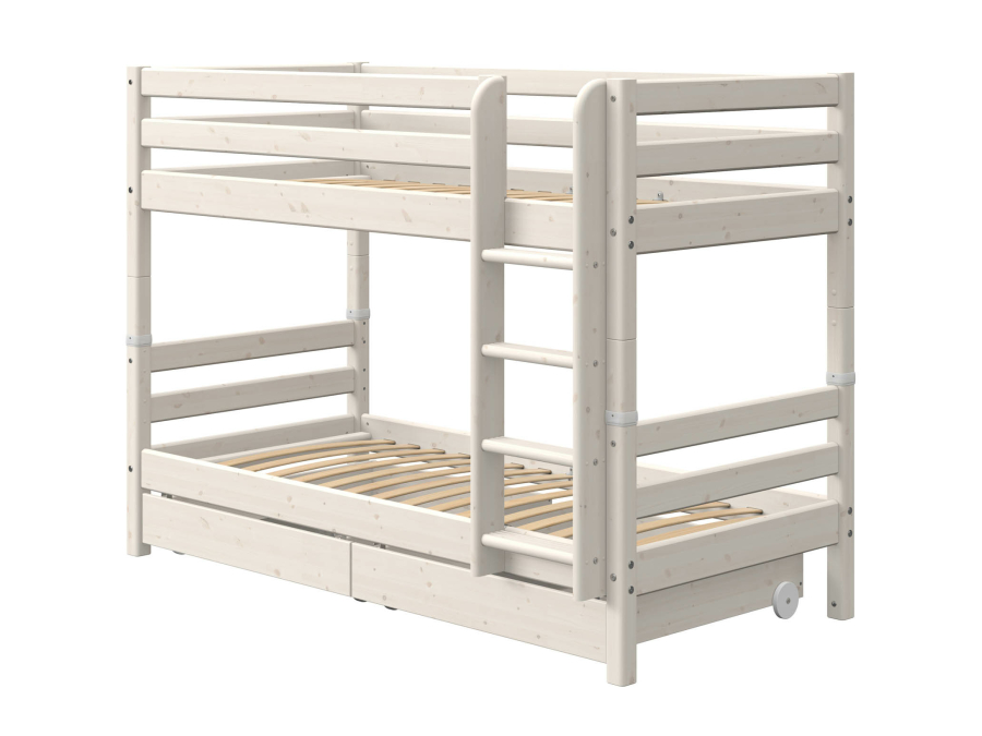 Flexa Classic stapelbed met opberglades 90x200 whitewash - Afbeelding 3