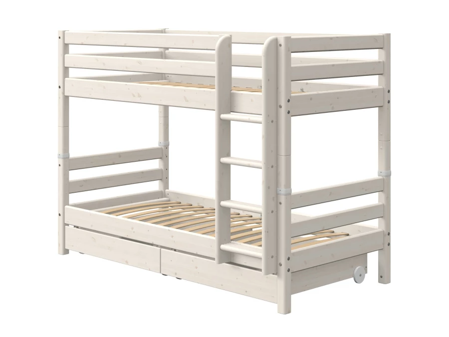 Flexa Classic stapelbed met opberglades 90x200 whitewash - Afbeelding 3