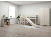 Flexa Classic halfhoogslaper m. platform en glijbaan 90x200 whitewash - Afbeelding 6