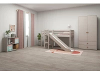 Flexa Classic halfhoogslaper m. platform en glijbaan 90x200 greywash - Afbeelding 6