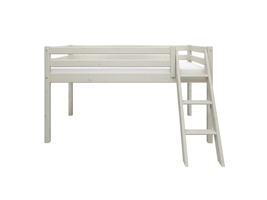 Flexa Classic halfhoogslaper m. schuine ladder 90x200 whitewash - Afbeelding 2
