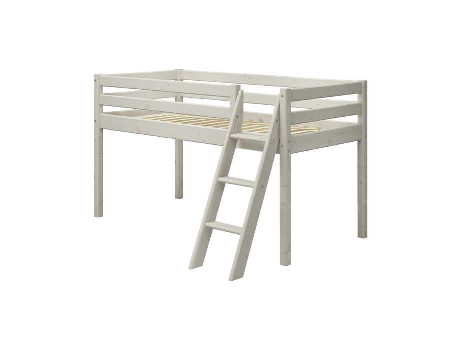 Flexa Classic halfhoogslaper m. schuine ladder 90x200 whitewash - Afbeelding 3