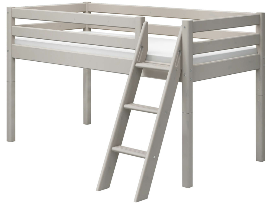 Flexa Classic halfhoogslaper m. schuine ladder 90x200 greywash