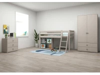 Flexa Classic halfhoogslaper m. schuine ladder 90x200 greywash - Afbeelding 6