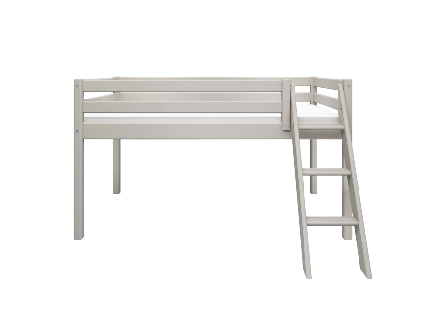 Flexa Classic halfhoogslaper m. schuine ladder 90x200 greywash - Afbeelding 2