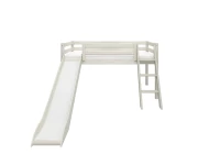 Flexa Classic halfhoogslaper m. glijbaan en schuine ladder 90x200 whitewash - Afbeelding 2