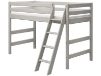 Flexa Classic verhoogde halfhoogslaper m. schuine ladder 90x200 greywash