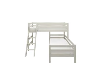 Flexa Classic hoekstapelbed m. schuine ladder 90x200 whitewash - Afbeelding 3