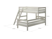 Flexa Classic hoekstapelbed m. schuine ladder 90x200 whitewash - Afbeelding 4