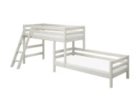 Flexa Classic hoekstapelbed m. schuine ladder 90x200 whitewash - Afbeelding 5