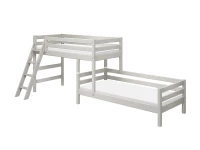 Flexa Classic hoekstapelbed m. schuine ladder 90x200 greywash - Afbeelding 5