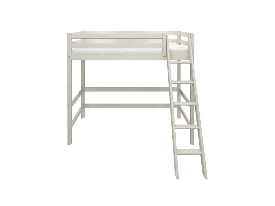 Flexa Classic hoogslaper met schuine ladder 90x200 whitewash - Afbeelding 2