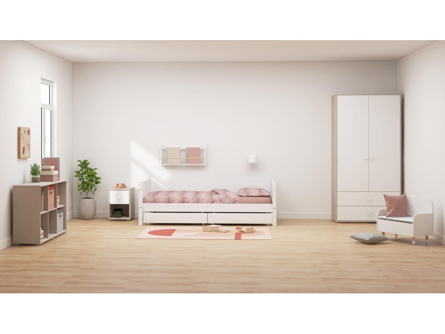 Flexa White Bedbank met 2 opberglades - Afbeelding 7