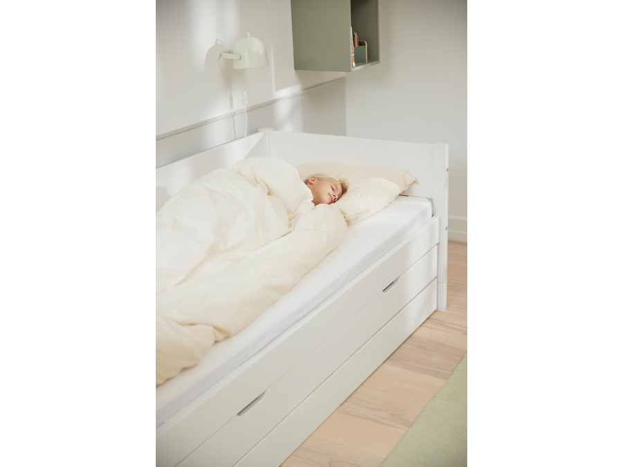 Flexa White Bedbank met onderschuifbed en 2 opberglades - Afbeelding 6