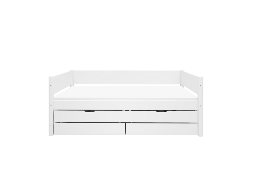 Flexa White Bedbank met onderschuifbed en 2 opberglades - Afbeelding 4
