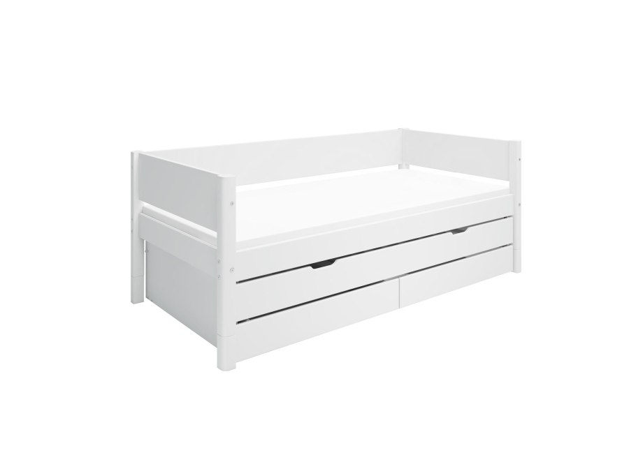 Flexa White Bedbank met onderschuifbed en 2 opberglades - Afbeelding 3