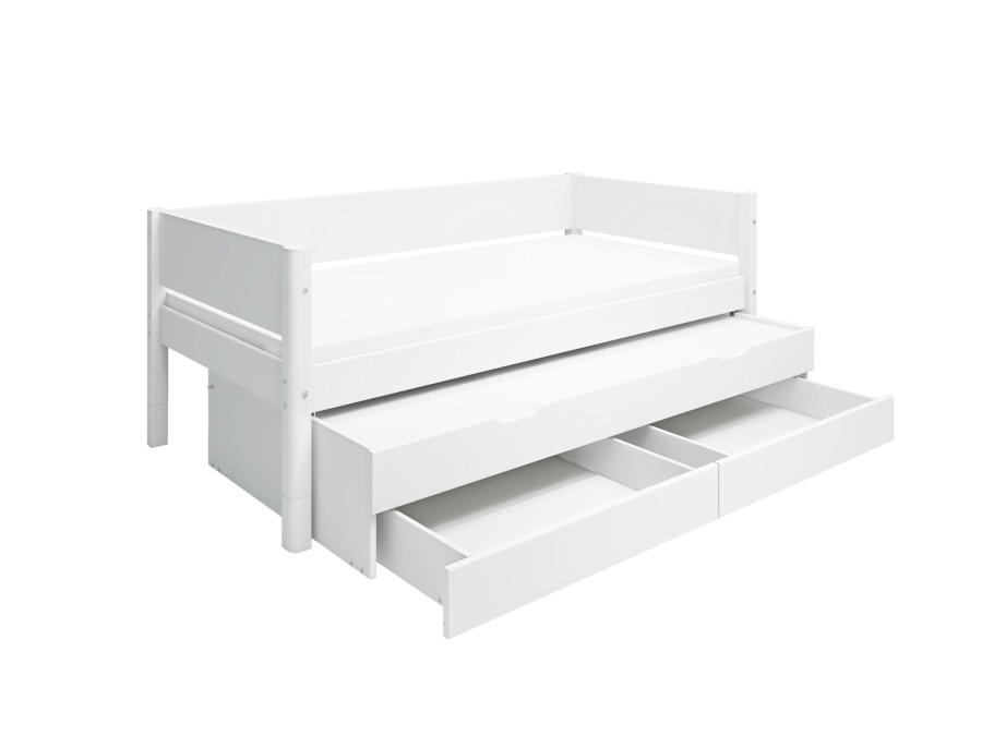 Flexa White Bedbank met onderschuifbed en 2 opberglades - Afbeelding 2