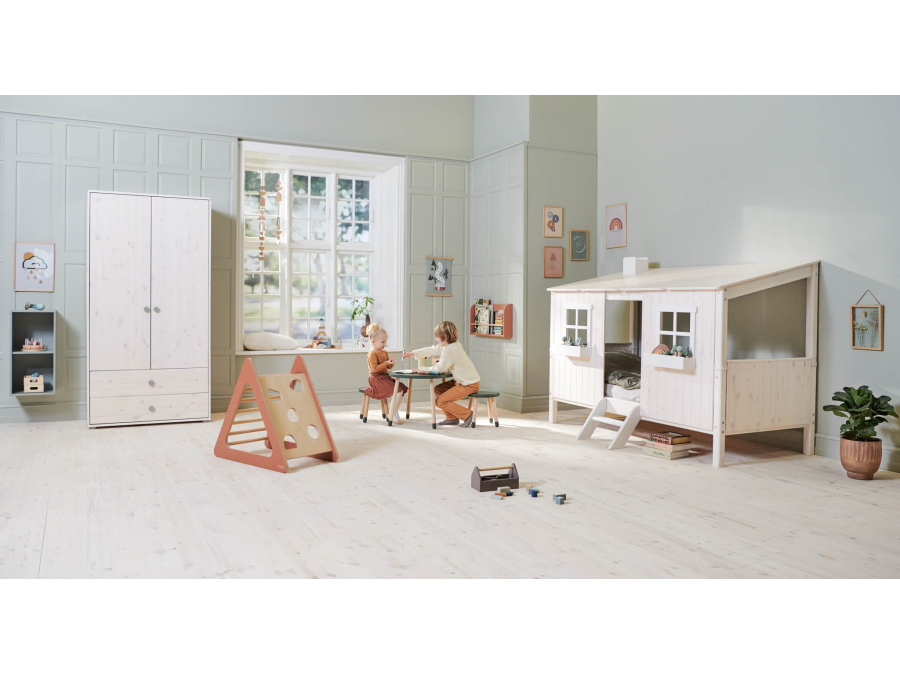 Flexa Classic 1/1 huisbed 90x200 whitewash - Afbeelding 8
