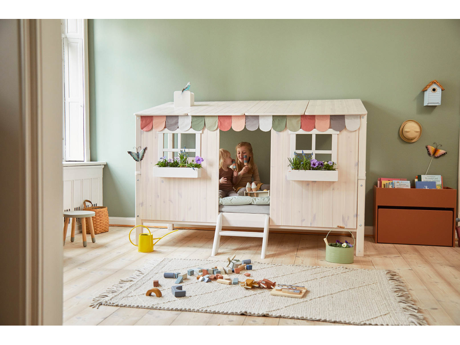 Flexa Classic 1/1 huisbed 90x200 whitewash - Afbeelding 5