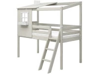 Flexa Classic halfhoogslaper m. 1/2 huis 90x200 whitewash