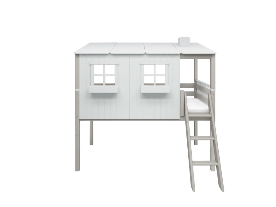 Flexa Classic halfhoogslaper m. 1/1 huis 90x200 greywash - Afbeelding 2