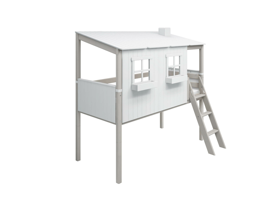 Flexa Classic halfhoogslaper m. 1/1 huis 90x200 greywash - Afbeelding 3