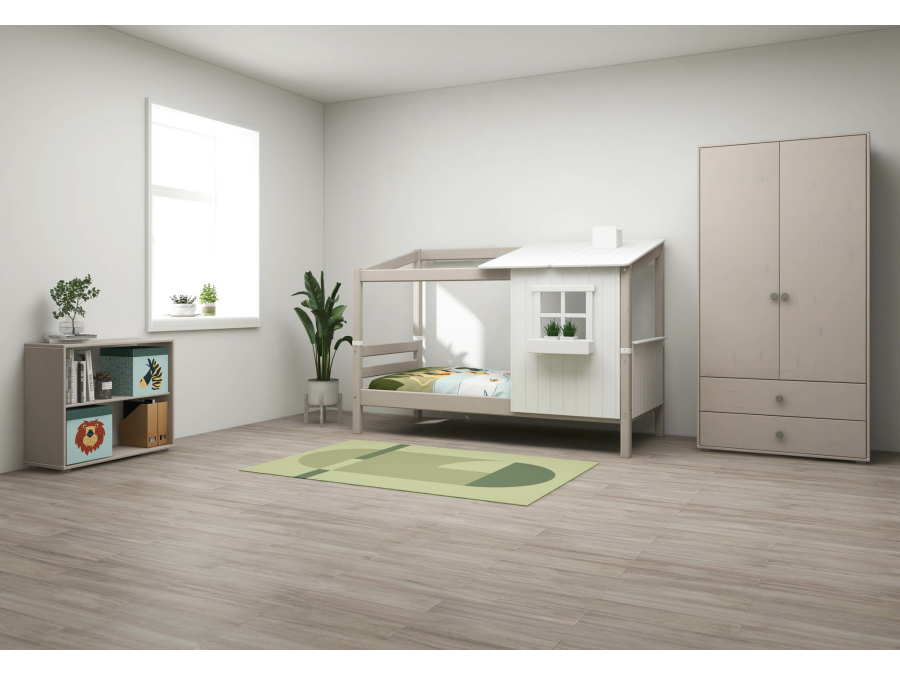 Flexa Classic 1/2 huisbed 90x200 greywash - Afbeelding 5