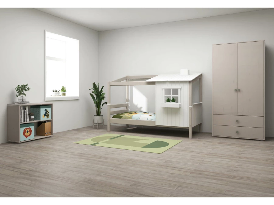 Flexa Classic 1/2 huisbed 90x200 greywash - Afbeelding 5