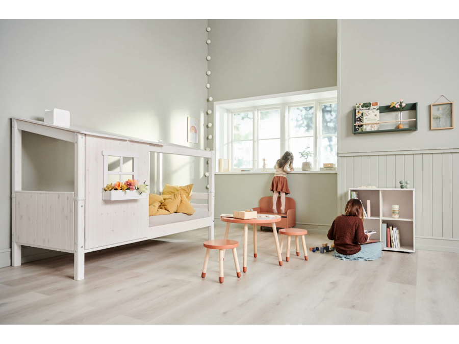 Flexa Classic 1/2 huisbed 90x200 whitewash - Afbeelding 6