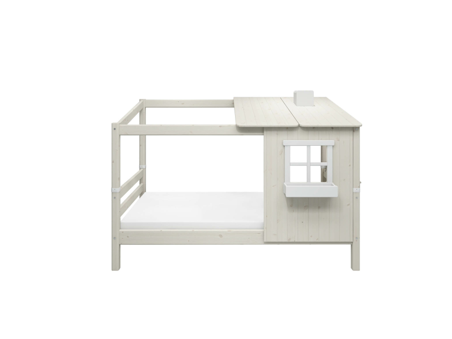 Flexa Classic 1/2 huisbed 90x200 whitewash - Afbeelding 2