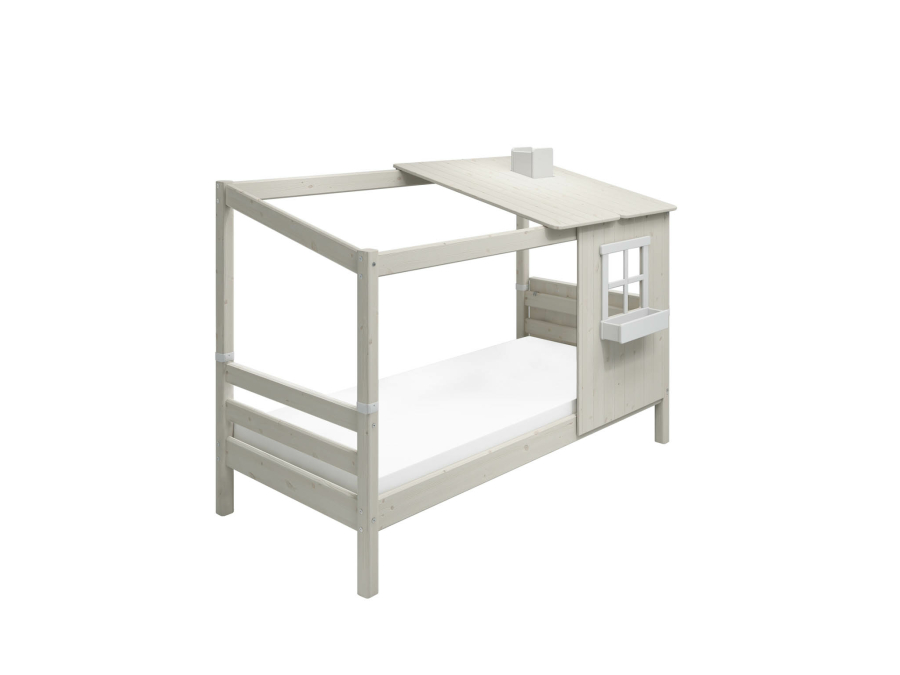 Flexa Classic 1/2 huisbed 90x200 whitewash - Afbeelding 3