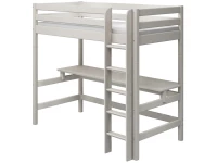 Flexa Classic hoogslaper met rechte ladder en bureau 90x200 greywash