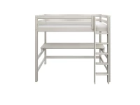 Flexa Classic hoogslaper met rechte ladder en bureau 90x200 greywash - Afbeelding 2