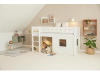 Flexa White boomhut halfhoogslaper rechte ladder - wit - Afbeelding 6