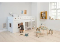Flexa White boomhut halfhoogslaper rechte ladder - wit - Afbeelding 7