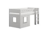 Flexa White boomhut halfhoogslaper rechte ladder - wit - Afbeelding 3