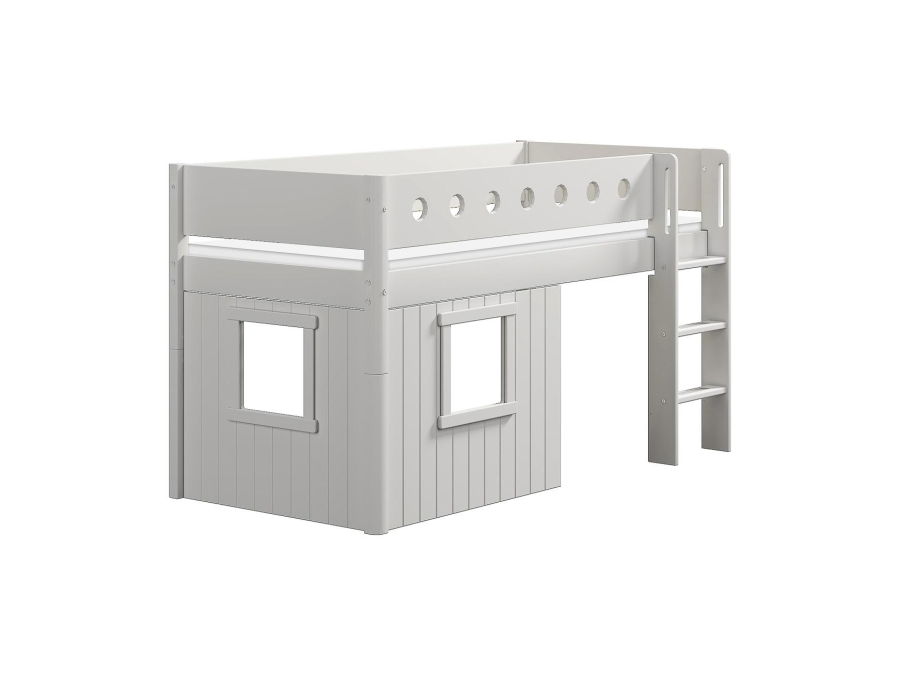 Flexa White boomhut halfhoogslaper rechte ladder - wit - Afbeelding 3