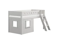 Flexa White boomhut halfhoogslaper schuine ladder - wit - Afbeelding 3