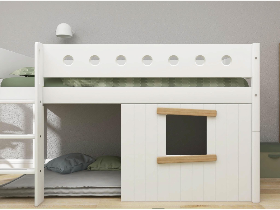 Flexa White boomhut halfhoogslaper rechte ladder - eiken - Afbeelding 5