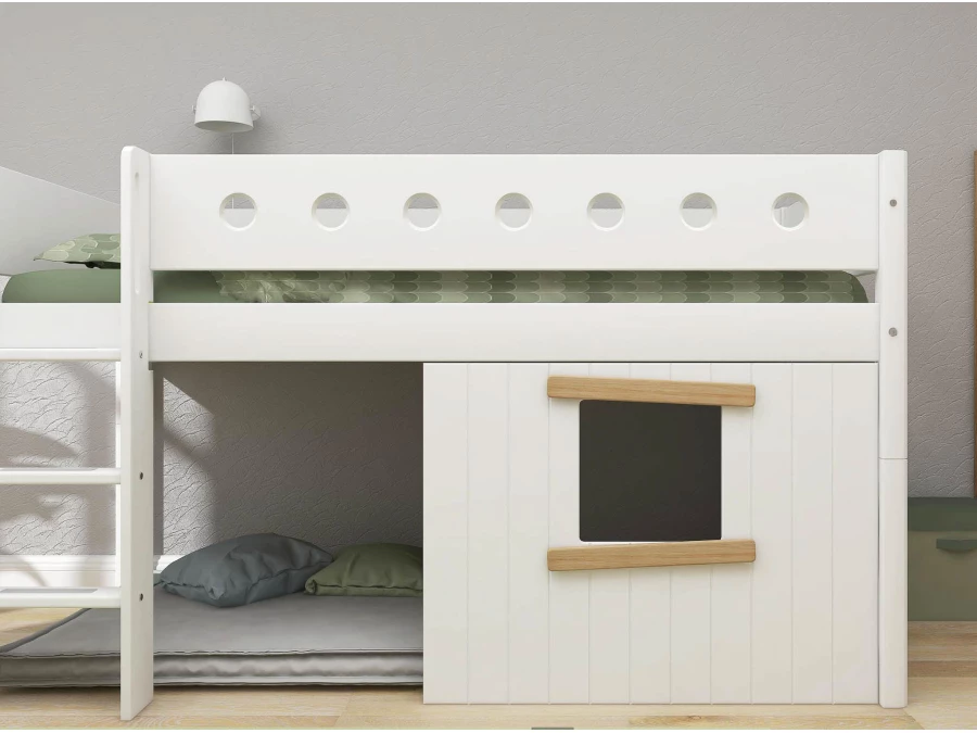 Flexa White boomhut halfhoogslaper rechte ladder - eiken - Afbeelding 5