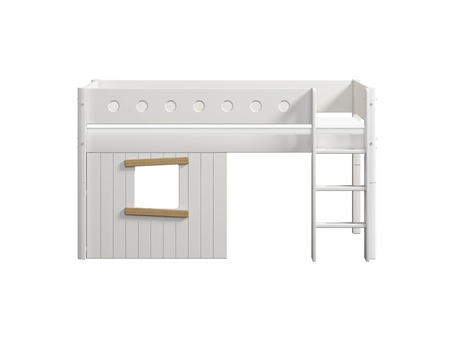 Flexa White boomhut halfhoogslaper rechte ladder - eiken - Afbeelding 2