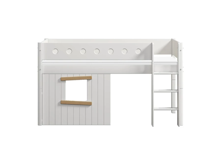 Flexa White boomhut halfhoogslaper rechte ladder - eiken - Afbeelding 2