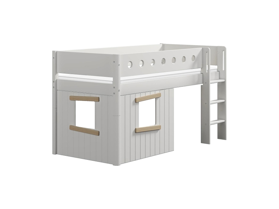 Flexa White boomhut halfhoogslaper rechte ladder - eiken - Afbeelding 3