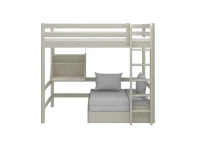 Flexa Classic casa hoogslaper met rechte ladder 90x200 whitewash - Afbeelding 4