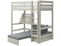 Flexa Classic casa hoogslaper met rechte ladder 90x200 whitewash - Afbeelding 2