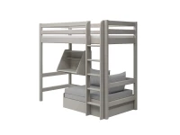 Flexa Classic casa hoogslaper met rechte ladder 90x200 greywash - Afbeelding 4