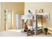 Flexa Classic casa hoogslaper met rechte ladder 90x200 greywash - Afbeelding 7