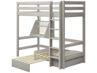 Flexa Classic casa hoogslaper met rechte ladder 90x200 greywash